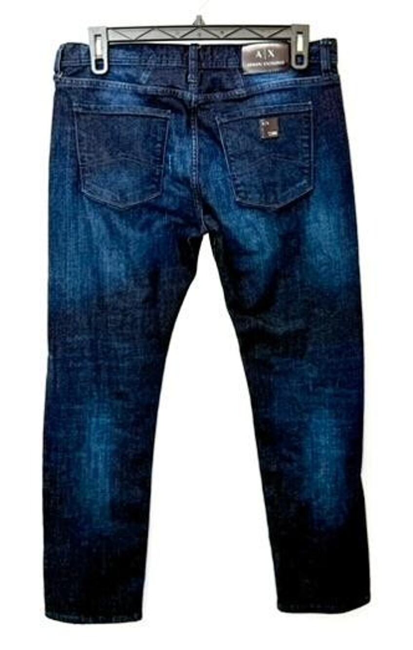 Armani Exchange J13 Slim Jeans Mens Size 34 Dark Wash Blue Denim